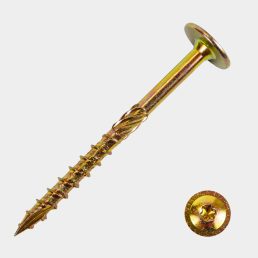   8x340 Faszerkezet építő csavar, lapos fejű,torx +behajtó/doboz