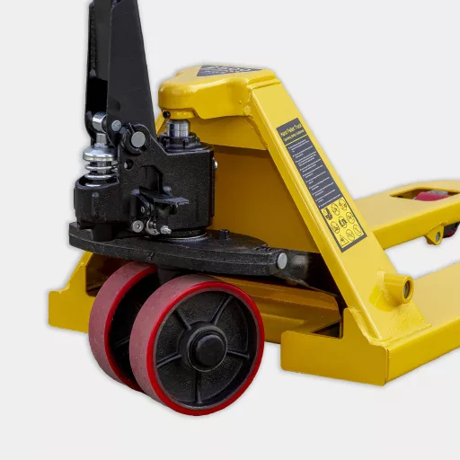 Raklapemelő béka 2,5T PU kerék (sárga)